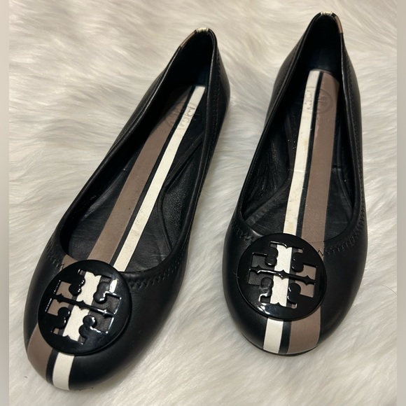 Tory Burch Shoes - Tory Burch Black and Tan Women's Loafers